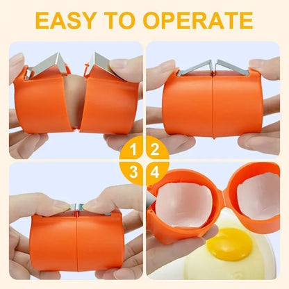 Egg Shell Opener, Egg Separator Egg Cracker Egg Peeler for Raw Eggs