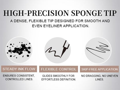 2-Pack 2-in-1 Waterproof Liquid Eyeliner Pencil with Correction Pen