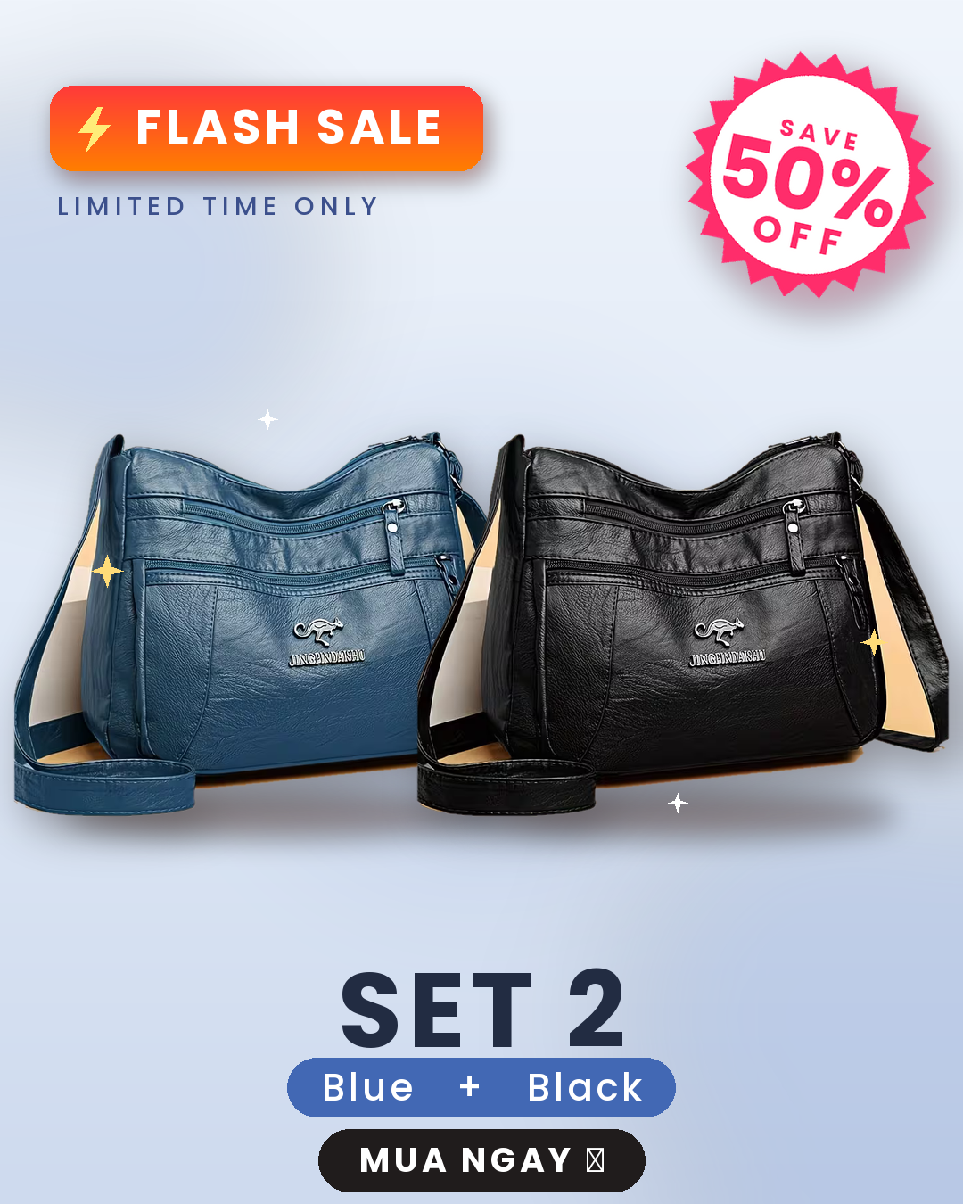 🔥 FLASH SALE: 50% OFF! ✨Women's Leather Crossbody Bag – Versatile Multi-Function Purse for Everyday Use