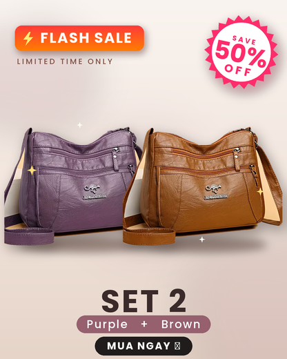 🔥 FLASH SALE: 50% OFF! ✨Women's Leather Crossbody Bag – Versatile Multi-Function Purse for Everyday Use