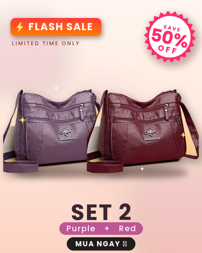 🔥 FLASH SALE: 50% OFF! ✨Women's Leather Crossbody Bag – Versatile Multi-Function Purse for Everyday Use