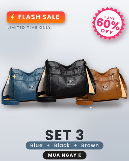 🔥 FLASH SALE: 50% OFF! ✨Women's Leather Crossbody Bag – Versatile Multi-Function Purse for Everyday Use