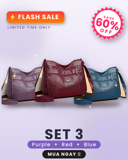 🔥 FLASH SALE: 50% OFF! ✨Women's Leather Crossbody Bag – Versatile Multi-Function Purse for Everyday Use