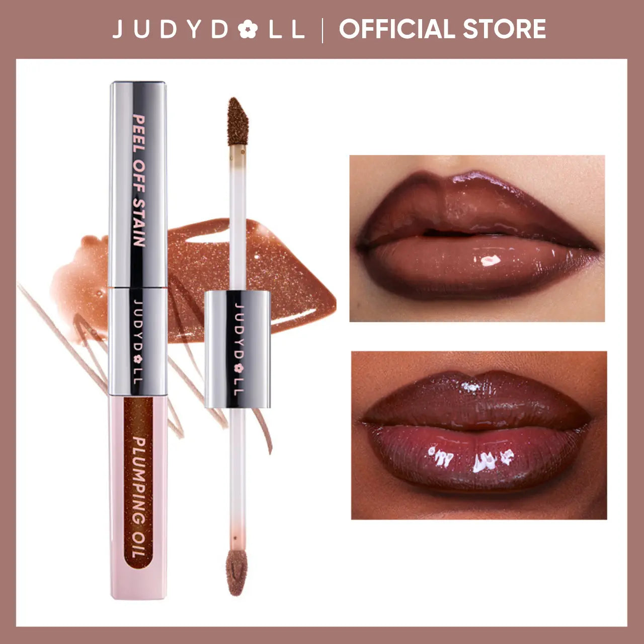 Peel Off Stain & Plumping Oil Duo - 2 in 1 Lip Combo