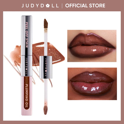 Peel Off Stain & Plumping Oil Duo - 2 in 1 Lip Combo