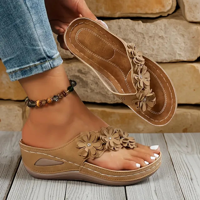 🔥Best Seller-Last Day Sale 60% OFF🔥Women's orthopedic flip-flops, suitable for all seasons, comfortable and breathable.