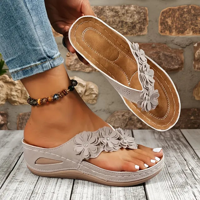 🔥Best Seller-Last Day Sale 60% OFF🔥Women's orthopedic flip-flops, suitable for all seasons, comfortable and breathable.