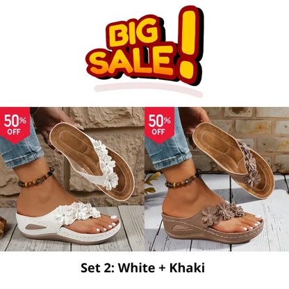 🔥Best Seller-Last Day Sale 60% OFF🔥Women's orthopedic flip-flops, suitable for all seasons, comfortable and breathable.