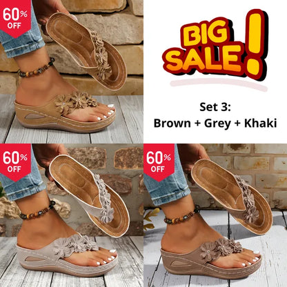 🔥Best Seller-Last Day Sale 60% OFF🔥Women's orthopedic flip-flops, suitable for all seasons, comfortable and breathable.