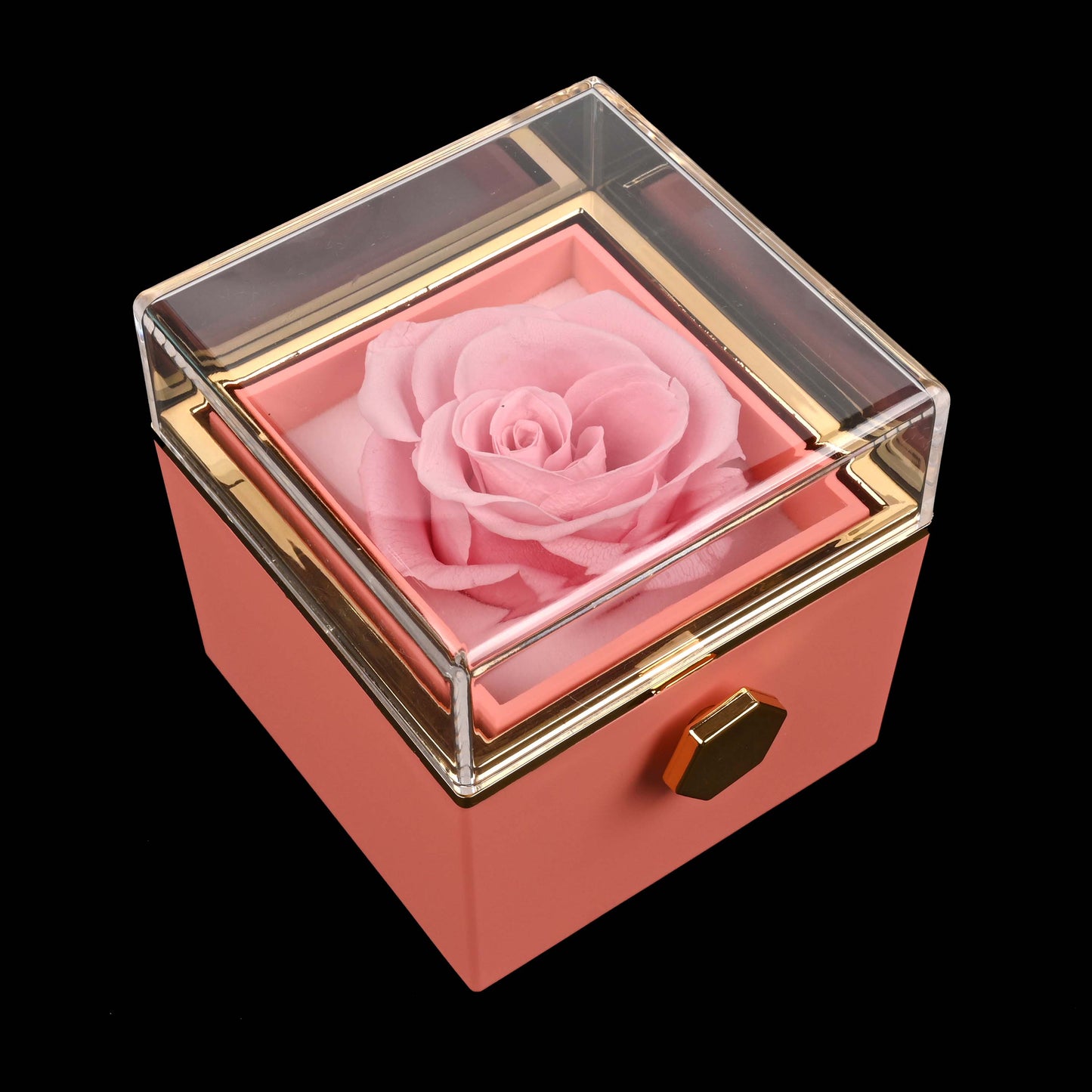 Eternal Rose Box W/ Engraved Necklace