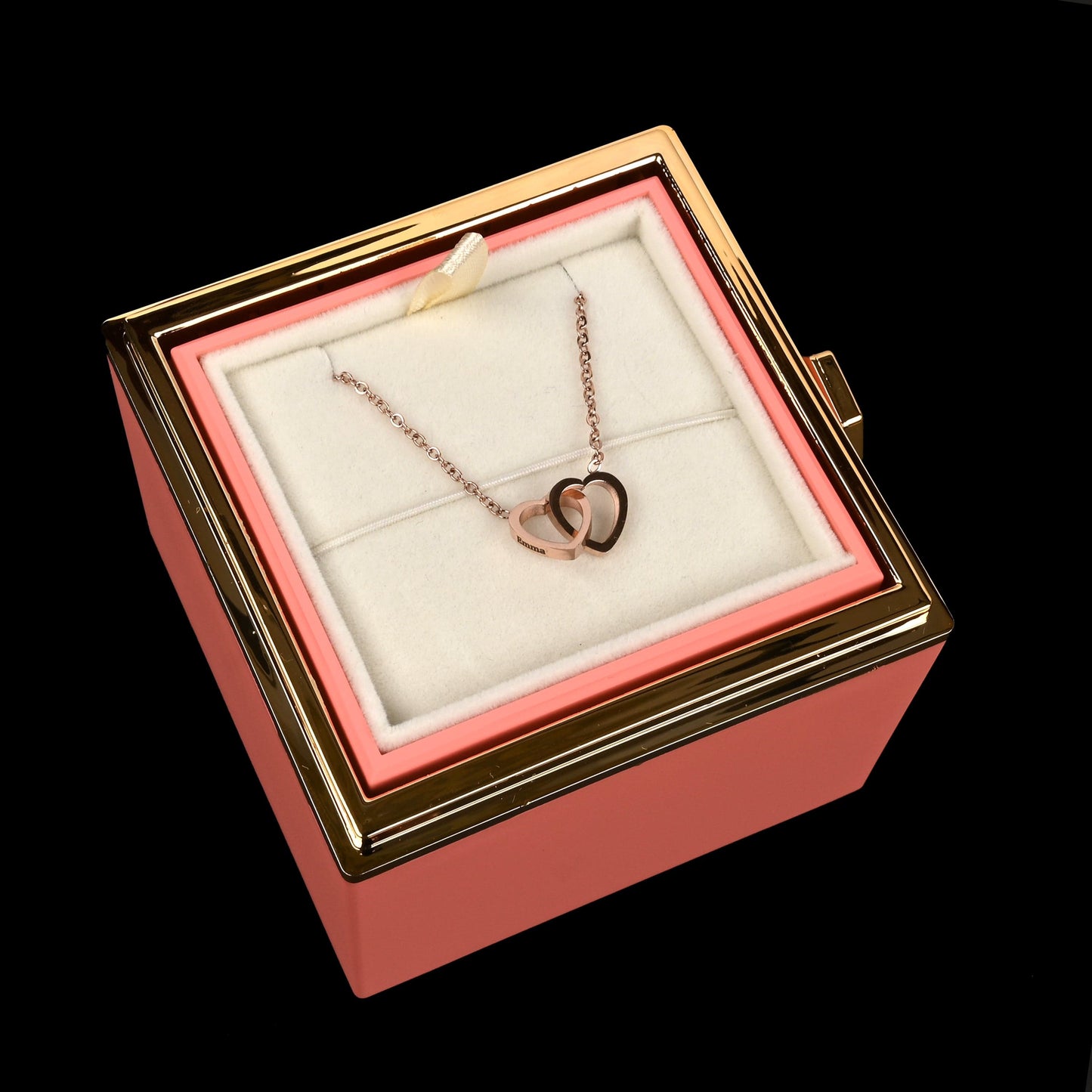 Eternal Rose Box W/ Engraved Necklace