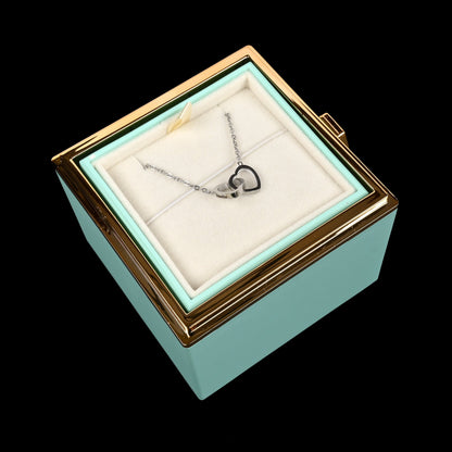 Eternal Rose Box W/ Engraved Necklace