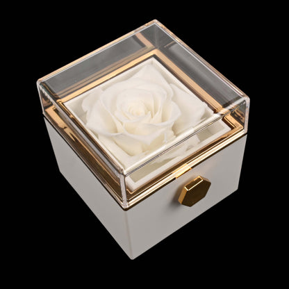 Eternal Rose Box W/ Engraved Necklace