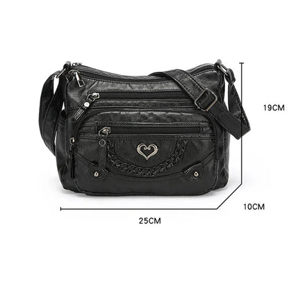 📢📢50% OFF !! ⏰Women's Soft PU Leather Multi-Pocket Crossbody Bag